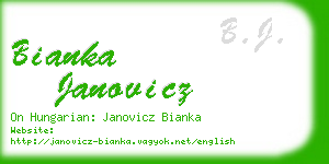 bianka janovicz business card